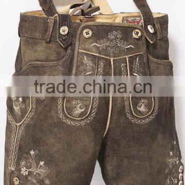 Lederhosen Leather Shorts Oktoberfest Trachten Bavarian Light Brown