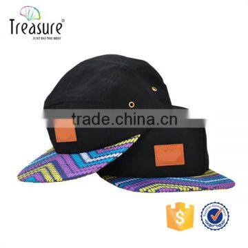 2016 5-Panel Cotton Colorful Camper Snapback Cap with Custom Logo