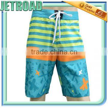 New Sublimation Print Men's Beach Shorts with laser cut vents