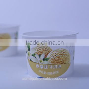 100ml IML yogurt ice cream pudding plastic cup