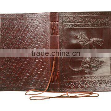 Leather Journal Diary Notebook Sketchbook Book Dragon Emboss Handmade Leather photo-4