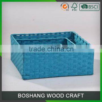 Custom Blue Handmade Colorful Paper Basket