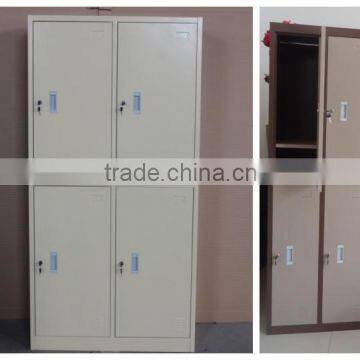 Modern easy installation simple KD 4-door steel locker cabinet