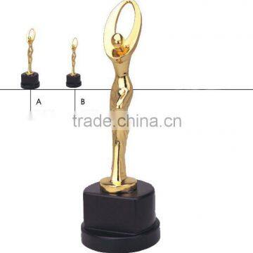 Gold Plated Figure Metal Sports Victory Trophy