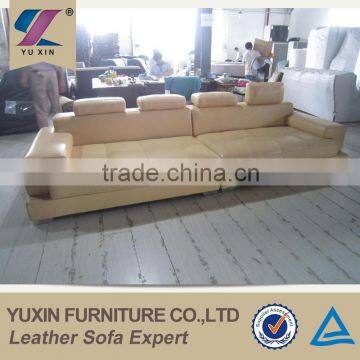 Living Room Leather Chaise Lounge,corner Leather Sofa Set,white Leather Sleeper Couch photo-3