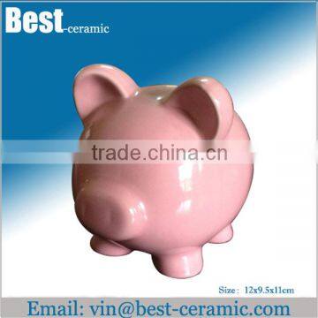 ceramic pink piggy bank