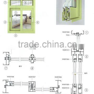 High quality aluminium energy-saving sliding casement window TFFC-32