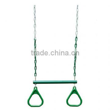 Plastic ring trapeze with plastic coated chain 5mm