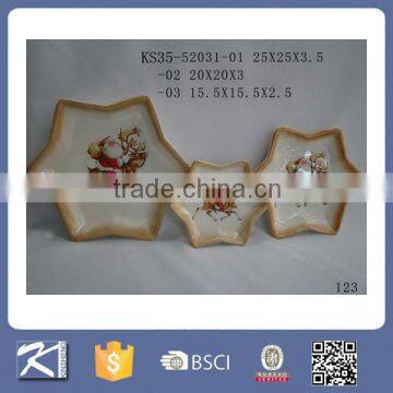 Hot Sale Ceramic Plate Christmas Decoration photo-2
