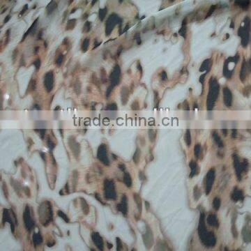 Digital Printing Elastic Satin Fabric with Tiger Printed For Luxury dress