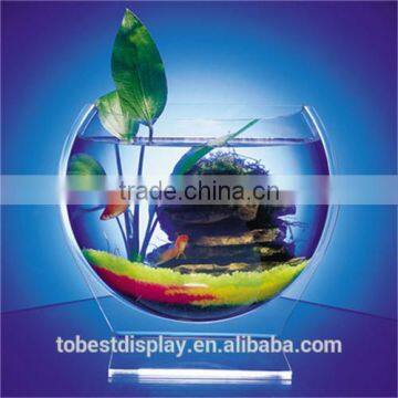 luxury deskto mini customized wholesale acrylic fish bowls/acrylic fish tank/acrylic fish aquarium