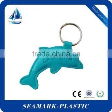 2016 custom made pu leather keychains with logo for women