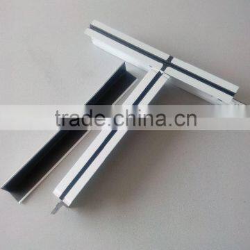 Black line t-bar grid,black line grooved t grid/aluminum suspended ceiling grid