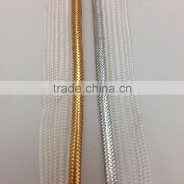 kaiyuan manufacturer metallic gold and silver bias tape lurex piping cord