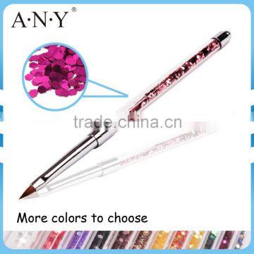 ANY Purple Glitter Acrylic Handle Nail Design 3D Brush Pure Sable                        
                                                Quality Choice