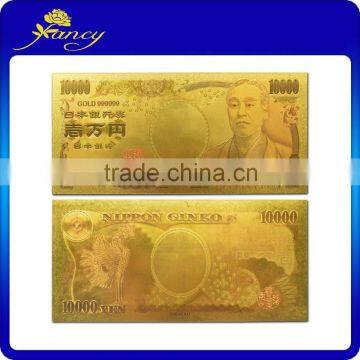 JAPAN 10000 Yen Gold Foil Banknote Plated banknote