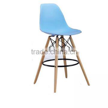 Commercial Use Leisure Plastic Wood Bar Chair Modern