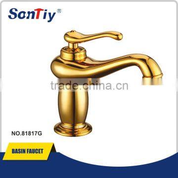 unique bathroom hot and cold faucets gold bathroom basin tap 81817G