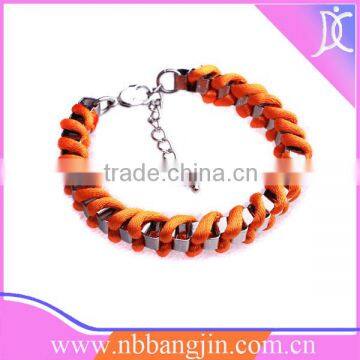2014 Orange Weave bracelet,elastic bracelet