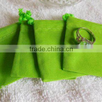 Apple Green Mini Velvet Bag, Velour Bag Packaging Jewelry Necklaces Earrings