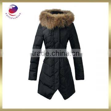 girls down filled winter coat black long winter coat