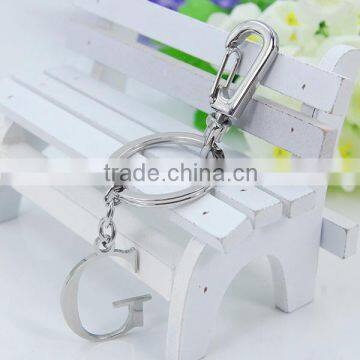 Wholesale Factory Stainless steel accessory keychain and keyring with G