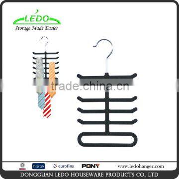 2pcs Multifunctional Non-Slip Velvet Tie Hangers Scarf Holder Tie Belt Organizer of Clothing Accessories