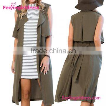 2016 Dropship simple elegant army green casual dress