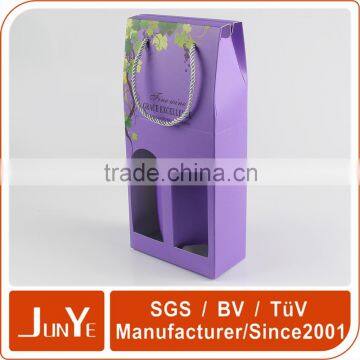 High Quality Paper Cardboard Wine Box and Wine Gift Box for 2 Bottles photo-4