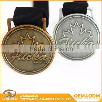 Hot Sale Top Grade Zinc Alloy Medal Custom Gold Sport Medal with Ribbon Golf Medallion