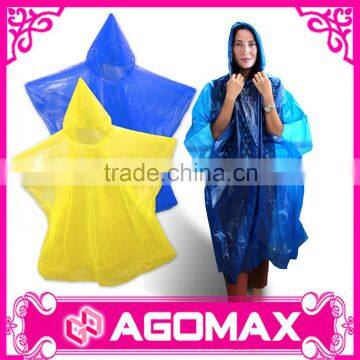 Cheap PE rain poncho promo emergency disposable poncho raincoat