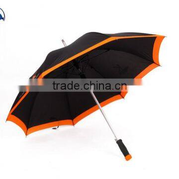 Orange Edge Light Aluminum Umbrella Custom Logo