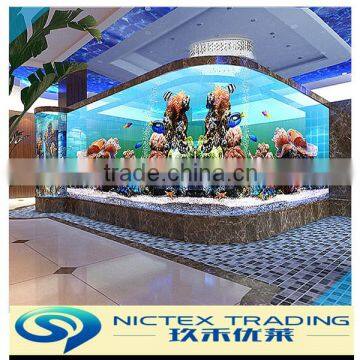 customized thinkness 10mm to 400mm transparent large plastic fish tank supplier