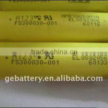 9.6V 2.3Ah 3S1P A123 battery system