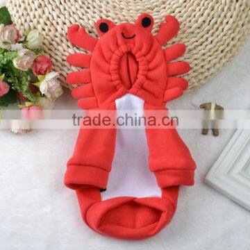 Halloween Cosplay Red Crab Coat With Hat Pet Wear Pet Apparel