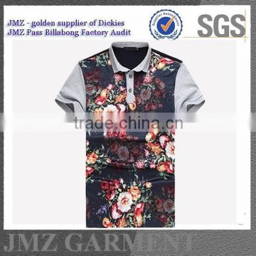 polo t shirt men front panel full print polo t shirt polo t shirt