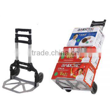 Mini foldable hand trolley,aluminum folding luggage cart