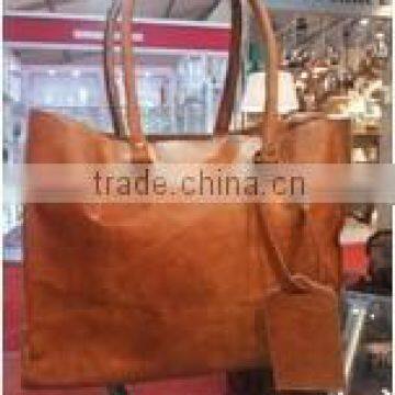 Brown genuine leather tote bags in cheap wholesale prices