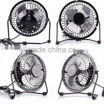 Quietness table desk fan USB metal mini fans