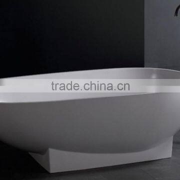 bathtub artificial stone round clear bathtub , freestanding bathtub,acrylic solid surface bathtub