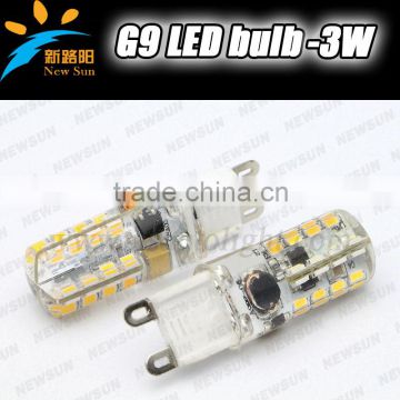 G9 Bulbs LED Lamps Silicone 3W 85-265V 64 SMD 3014 small size led bulb warm white 2700K 180LM