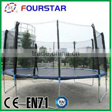 Round Professional Fitness Useful outdoor Trampoline With Safety Net