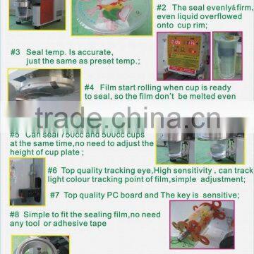WCS-F99-AAA 110V / 220V White Fully Automatic CE Approval Bubble Tea Cup Sealing Machine photo-4