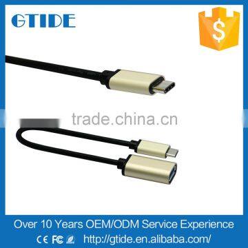 Gtide USB 3.1 OTG Type C Hub Type-C Male to USB 3.0 USB A Female Adapter/Converter/Connector Data Cable 24mm for MacBook/Xiaomi