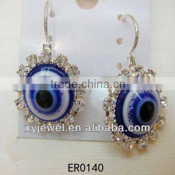 2013 latest design earring with evil eye Emeralds earring on sale