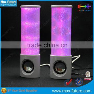 Stereo LED Light Show speaker 2.0 Computer Speaker with disco light speaker F-1211A