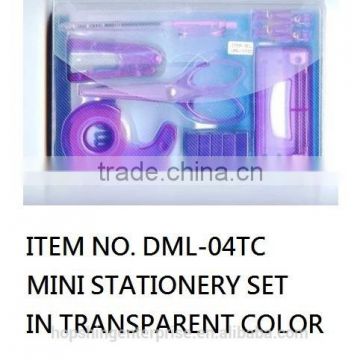 MINI STATIONERY SET IN TRANSPARENT COLOR