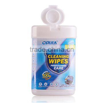 High quality cleaning wipes for computer/LCD screen, anti-bacterial, non-corrosive