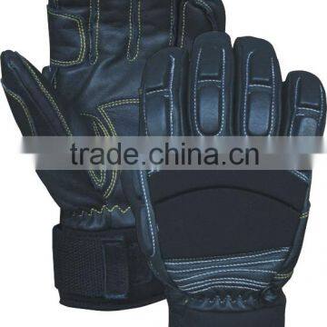 3D Full Leather Impact Skiing Glove - 7550