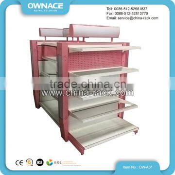 Cosmetics Glass Shelf With Top and Side Sign Light Box photo-4